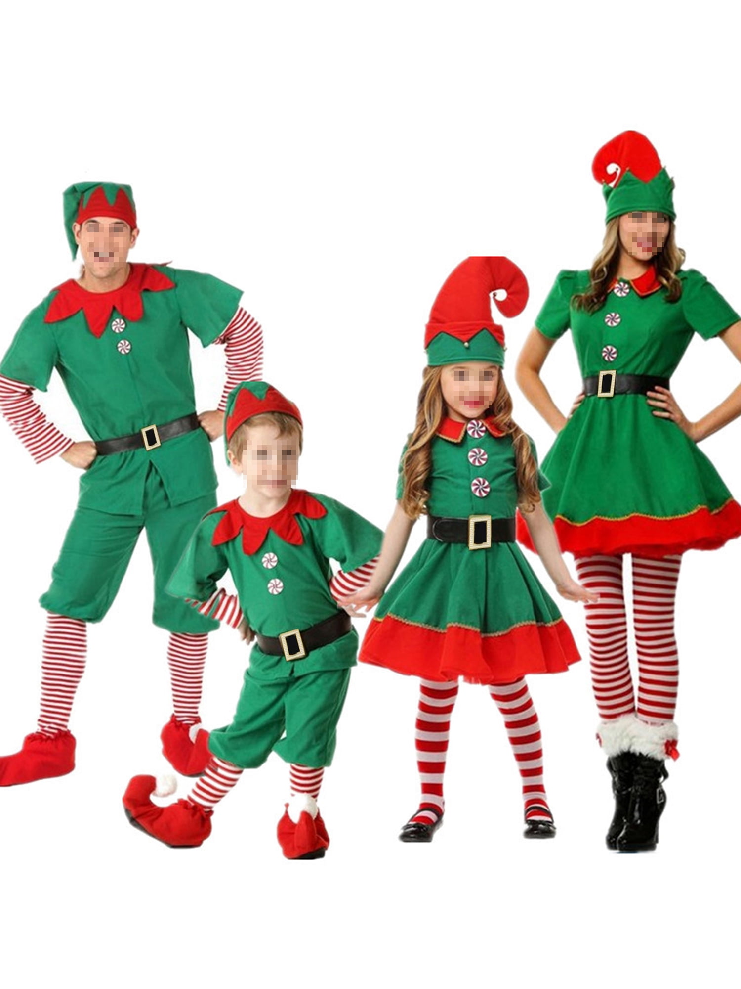 Christmas Elf Costume Holiday Elf Outfit Green Sassy Elf Family Clothes