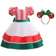 thumbnail image 1 of Christmas Elf Fairy Dress for Toddler Girls with Headband, Sequins Flower Wedding Gown, 1-6Y, 1 of 7