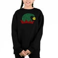 thumbnail image 1 of Christmas Elf Hat - Girl's Word Art Crewneck Sweatshirt, 1 of 3