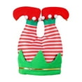 thumbnail image 1 of Christmas Elf Hat With Upside-Down Leg And Striped Pattern, Perfect For Christmas Parties Family Gatherings And Festivals, Non-Woven Fabric Filled With Cotton For, 1 of 4