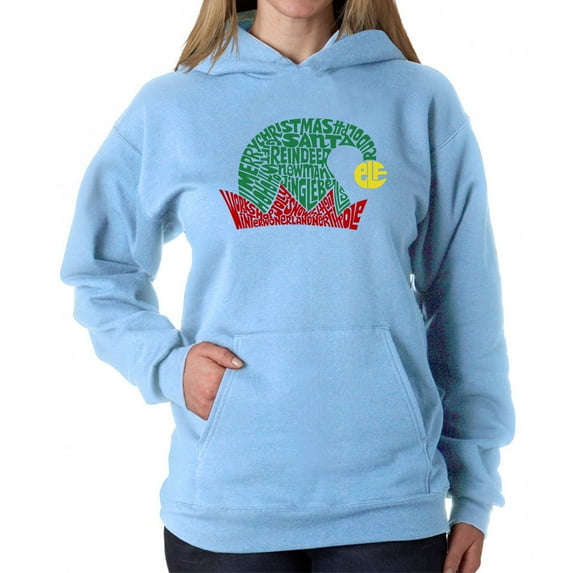 Christmas Elf Hat - Women's Word Art Hooded Sweatshirt