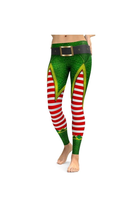 Christmas Elf Leggings Size: M for Women | FIERCEPULSE