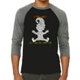 thumbnail image 1 of Christmas Elf - Men's Raglan Baseball Word Art T-Shirt, 1 of 2