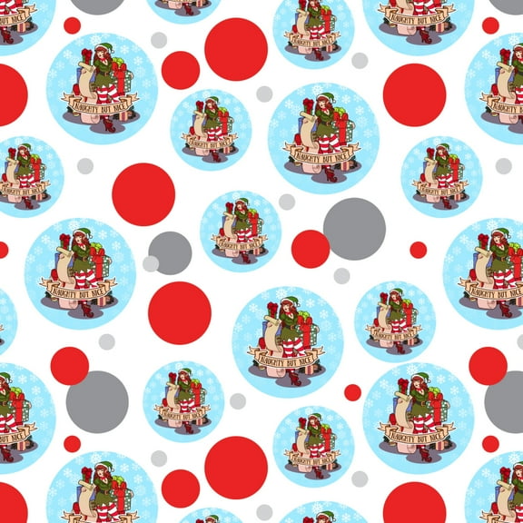 Christmas Elf Pin Up Naughty But Nice Premium Gift Wrap Wrapping Paper Roll