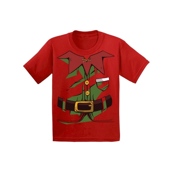 Christmas Elf Shirt for Kids Xmas T-Shirt for Boys Girls Children Gifts Elf Suit Toddler Tee Holiday Outfit
