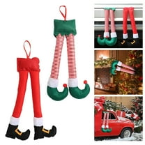 Christmas Elf Stuffed Legs Stuck Tree Decorations, Car Trunk Leg Pendant, Plush Elf Leg Pendant, Xmas Holiday Indoor Outdoor Christmas Car Auto Decorations Accessories