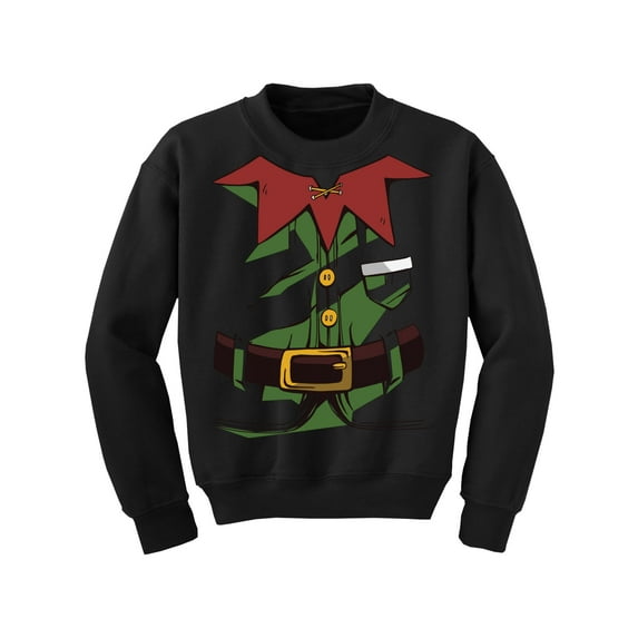 Christmas Elf Sweater for Kids Xmas Sweatshirt for Boys Girls Children Funny Elf Suit Holiday Outfit