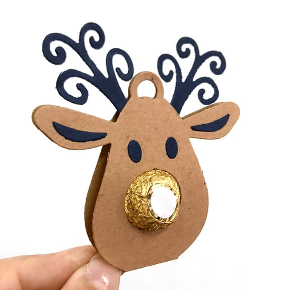 Christmas Elk Chocolate Metal Cutting Dies Stencil Scrapbooking Album Paper Card Template Mold Embossing Craft Decoration