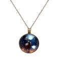 thumbnail image 1 of Christmas Elk Necklace Personalized Custom Photo Round Pendant Adjustable Stainless Steel Necklaces with Gift Box for Men Women Mothers Valentine's Jewelry Gift, 1 of 6
