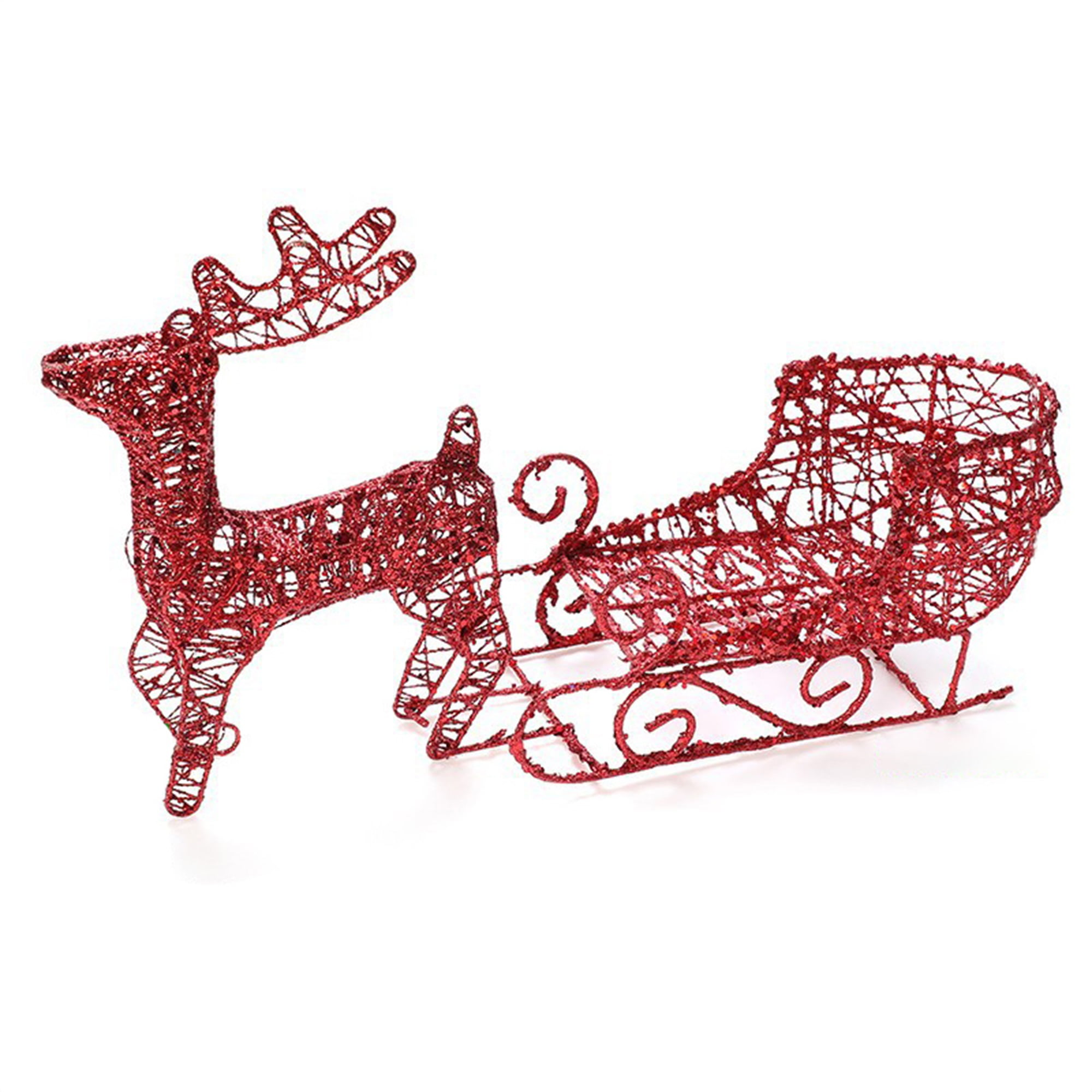 Christmas Elk Ornaments Decorative Sleigh Car Christmas Adornment