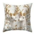 thumbnail image 1 of Christmas Elk Pillow Covers 18x18 - Vintage Winter Pillowcases, Christmas Winter Throw Pillow Covers for Bed Couch Sofa Decor, 1 of 6