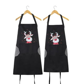 ETIUC 2 Pack Christmas Matching Aprons Christmas Mother Daughter Aprons  with Pocket Mommy and Me Penguin Aprons for Kids and Adults Christmas  Kitchen