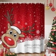 thumbnail image 1 of Christmas Elk Shower Curtain, Xmas Snowflake Winter Holiday New Years Waterproof Fabric Shower Curtains with 12 Hooks, Bathroom Curtain Set for Bathroom Accessories Decor, 72 x 96 Inches, 1 of 9