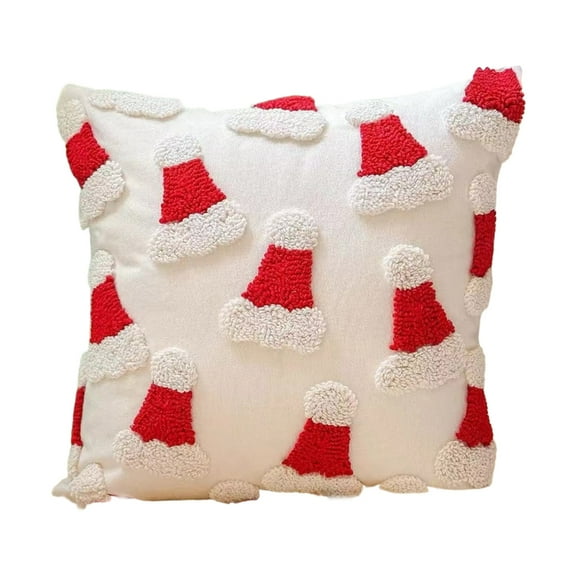 Christmas Embroidered Lumbar Pillow Soft Polyester Living Room Decoration