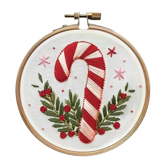 Christmas Embroidery KIT,Adults Kids DIY Handmade,Hand Embroidery Starter Kits with Stamped Embroidery Pattern,for Christmas Embroidery Kits for Adults Beginners Starter 9x10 Inches