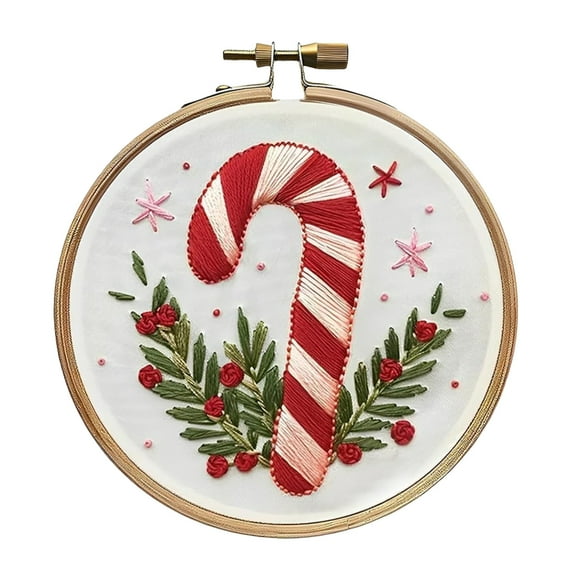 Christmas Embroidery KIT,Adults Kids DIY Handmade,Hand Embroidery Starter Kits with Stamped Embroidery Pattern,for Christmas Embroidery Kits for Adults Beginners Starter 9x10 Inches