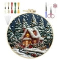 thumbnail image 1 of Christmas Embroidery KIT, Embroidery Kit, DIY Adult Cross Stitch Kits, Embroidery Kit for Beginners, Christmas Embroidery Kits for Adults Beginners Starter, Merry Christmas, 1 of 7