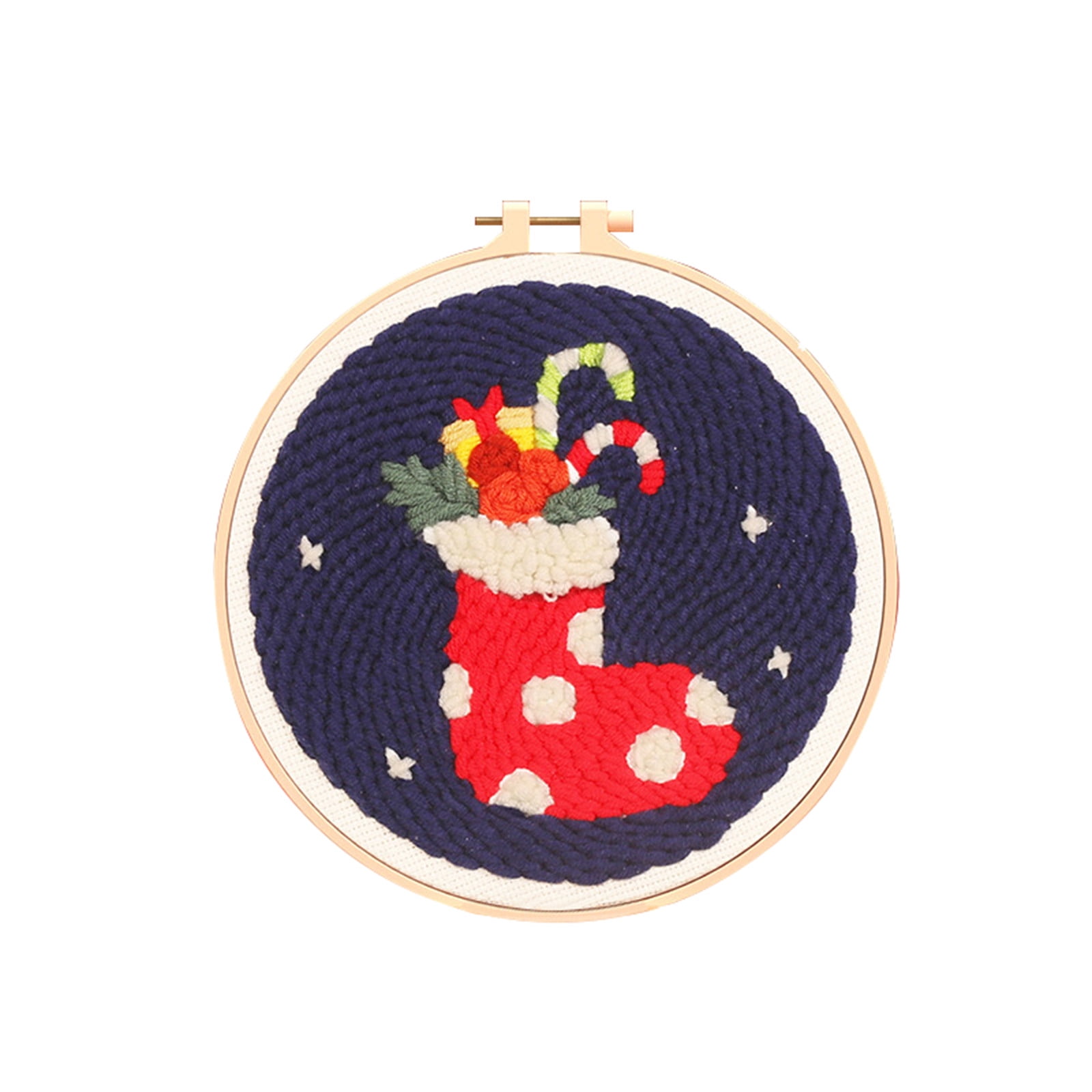 Christmas Embroidery Kit With Patterns Instructions Needlepoint Cross