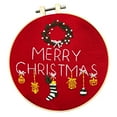 Christmas Embroidery Kit With Embroidery Hoop 2024 New Easy Embroidery