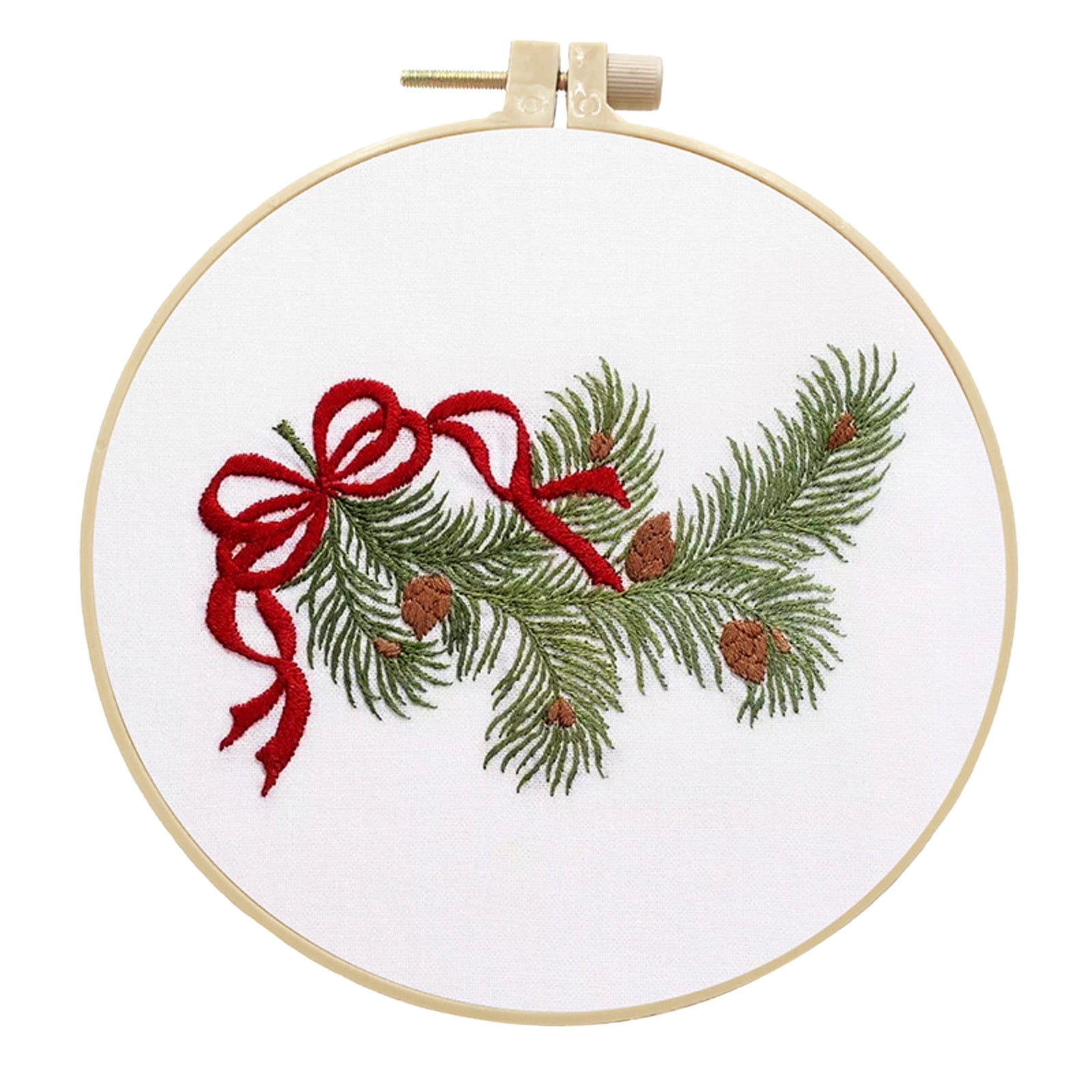 Christmas Embroidery Kit With Embroidery Hoop 2024 New Easy Embroidery