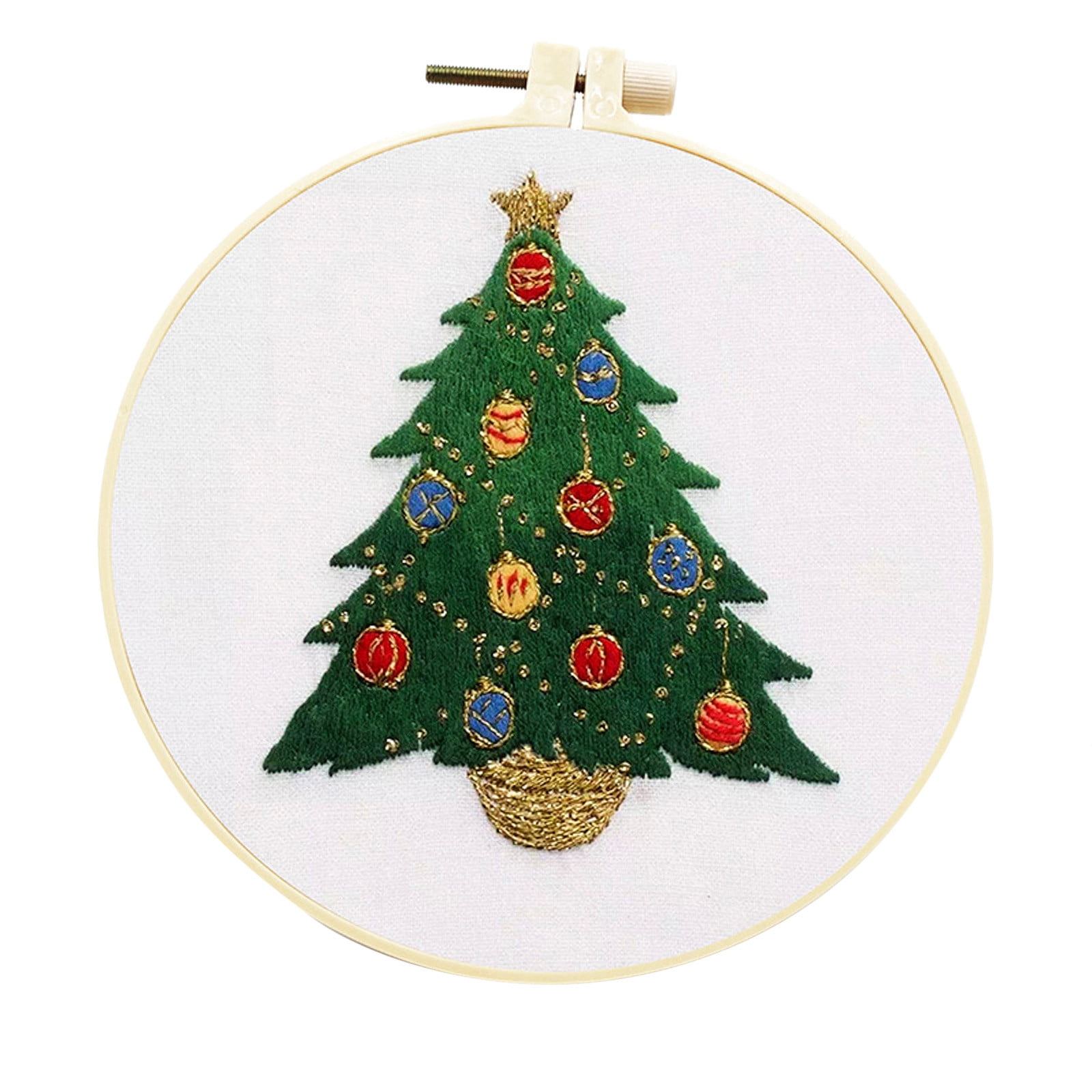 Christmas Embroidery Kit With Embroidery Hoop 2024 New Easy Embroidery