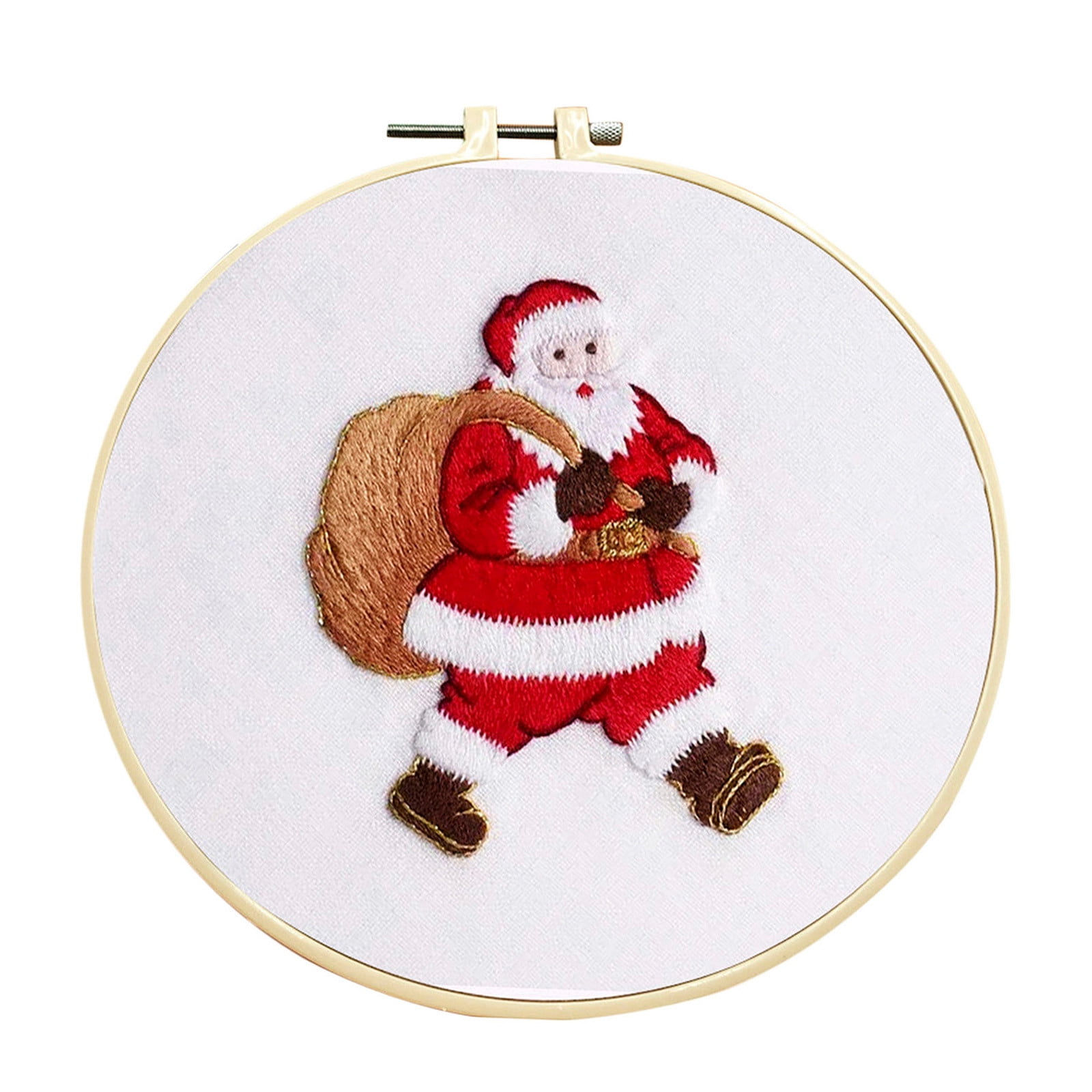 Christmas Embroidery Kit With Embroidery Hoop 2024 New Easy Embroidery
