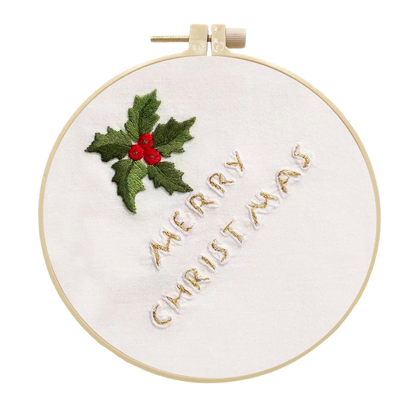 Christmas Embroidery Kit With Embroidery Hoop 2024 New Easy Embroidery