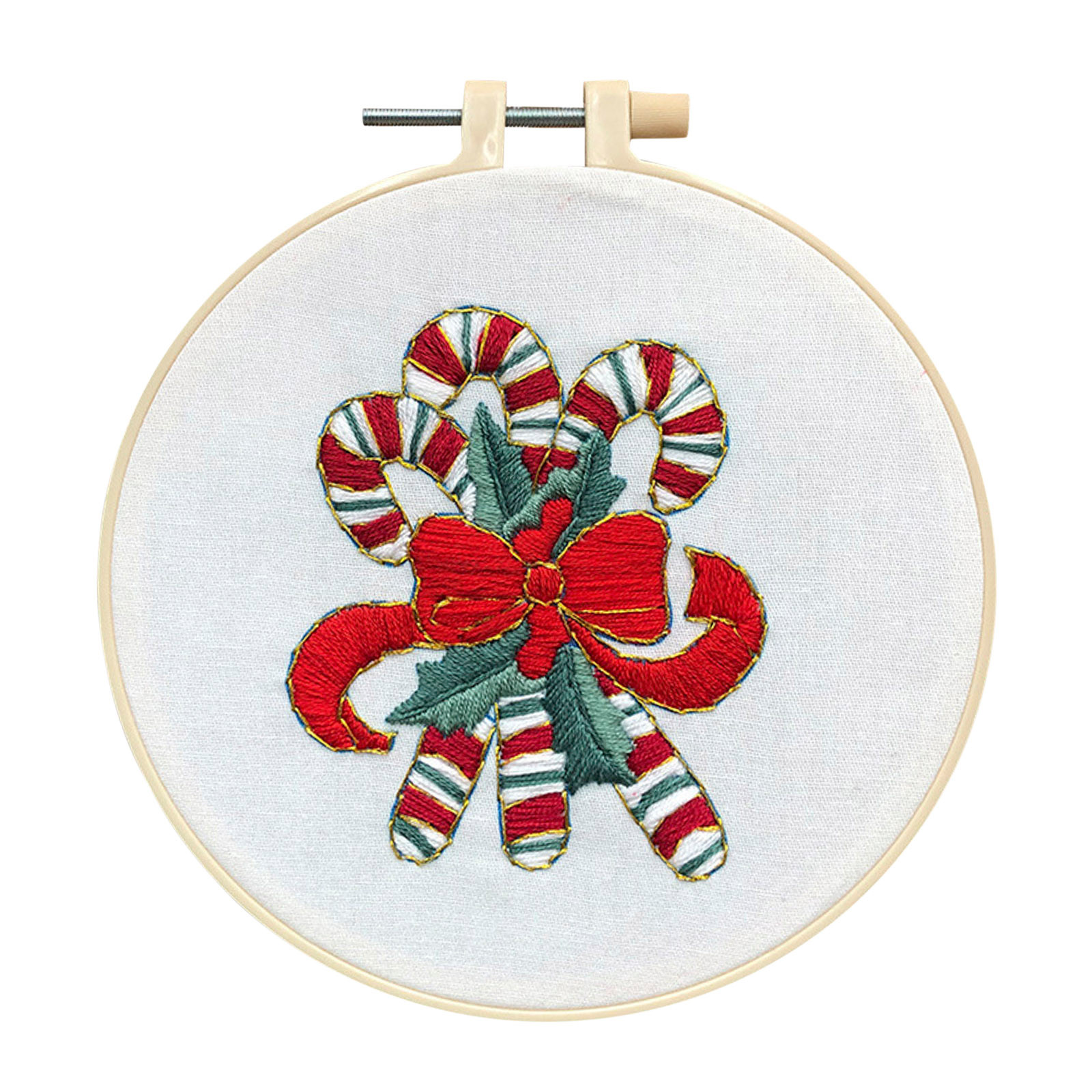 Christmas Embroidery Kit With Embroidery Hoop 2024 New Easy Embroidery