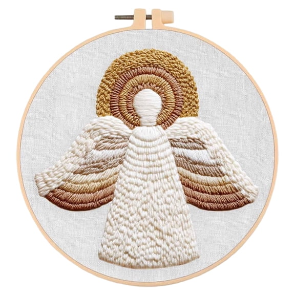 Christmas Embroidery Kits Beginners, Christmas Cross Stitch Kits, Needlepoint Ornament Holiday Embroidery Kit, Adult Crafts for Women DIY Hand Crossstitching Kits (Nativity Scene）C