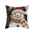 thumbnail image 1 of Christmas Embroidery Pillow Covers, 18x18in Deer Xmas Trees and Santa Claus Decorative Pillow Cases for Home Sofa Bedroom Decor, 1 of 6