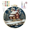 thumbnail image 1 of Christmas Embroidery Set for Adult Beginners, Embroidery Stitch Practice kit Include Embroidery Cloth Hoops Threads for Craft Lover Hand Stitch, 1 of 3