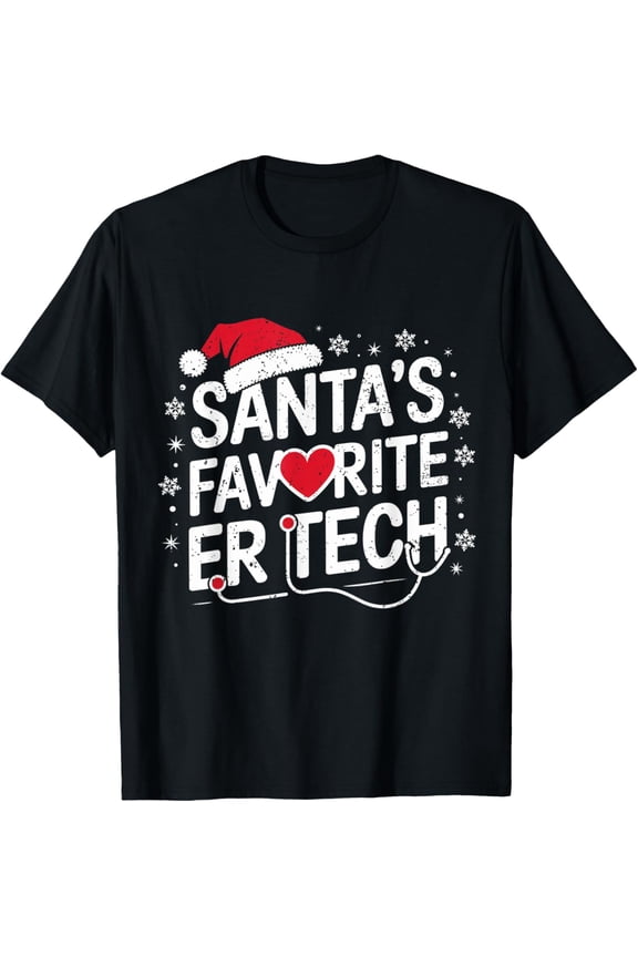 Christmas Emergency Room Technician Santa's Favorite ER Tech T-Shirt