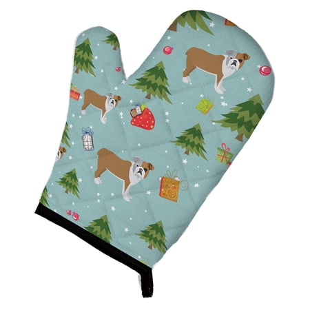 Christmas English Bulldog Oven Mitt