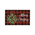 thumbnail image 1 of Christmas Entrance Floor Mat Merry Christmas Welcome Doormat Red and Black Buffalo Plaid Non Slip Entry Rugs for Bathroom Kitchen (C), 1 of 6