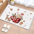 thumbnail image 1 of Christmas Entryway Rug 2'x3'&nbsp; Non Slip Front Door Mats, Xmas Deer Ice Cream Cookies Candy Pine Needles Entrance Rugs Indoor Outdoor Carpet, Washable Floor Mats Small Area Rug for Bedroom Kitchen, 1 of 8