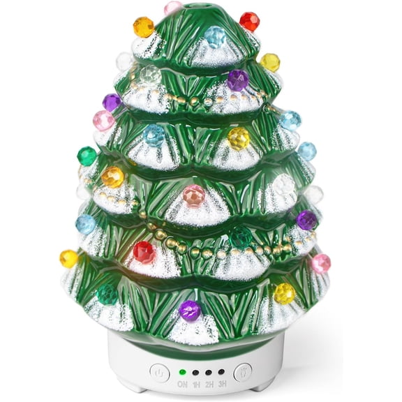 Christmas Essential Oil Diffuser, Festive Aromatherpay Diffuser for Oils, Ceramic Ultrasonic Diffusers Home, Tree Gift Women