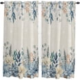thumbnail image 1 of Christmas Eucalyptus Kitchen Curtain 2 Panels Curtains 84 Inch Length, Curtains Rod Pocket Curtains Window Drapes Treatment Window Cafe Curtains 52''''x84'''' Winter Snowflake Farmhouse Flower, 1 of 5