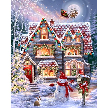 Springbok 1000 Piece Christmas Eve Cottage Jigsaw Puzzle for Adults - Made in USA