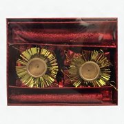 Altatac Christmas Vintage Clip-On Candle Sticks with Holders, Red & Gold, 4 Piece Set