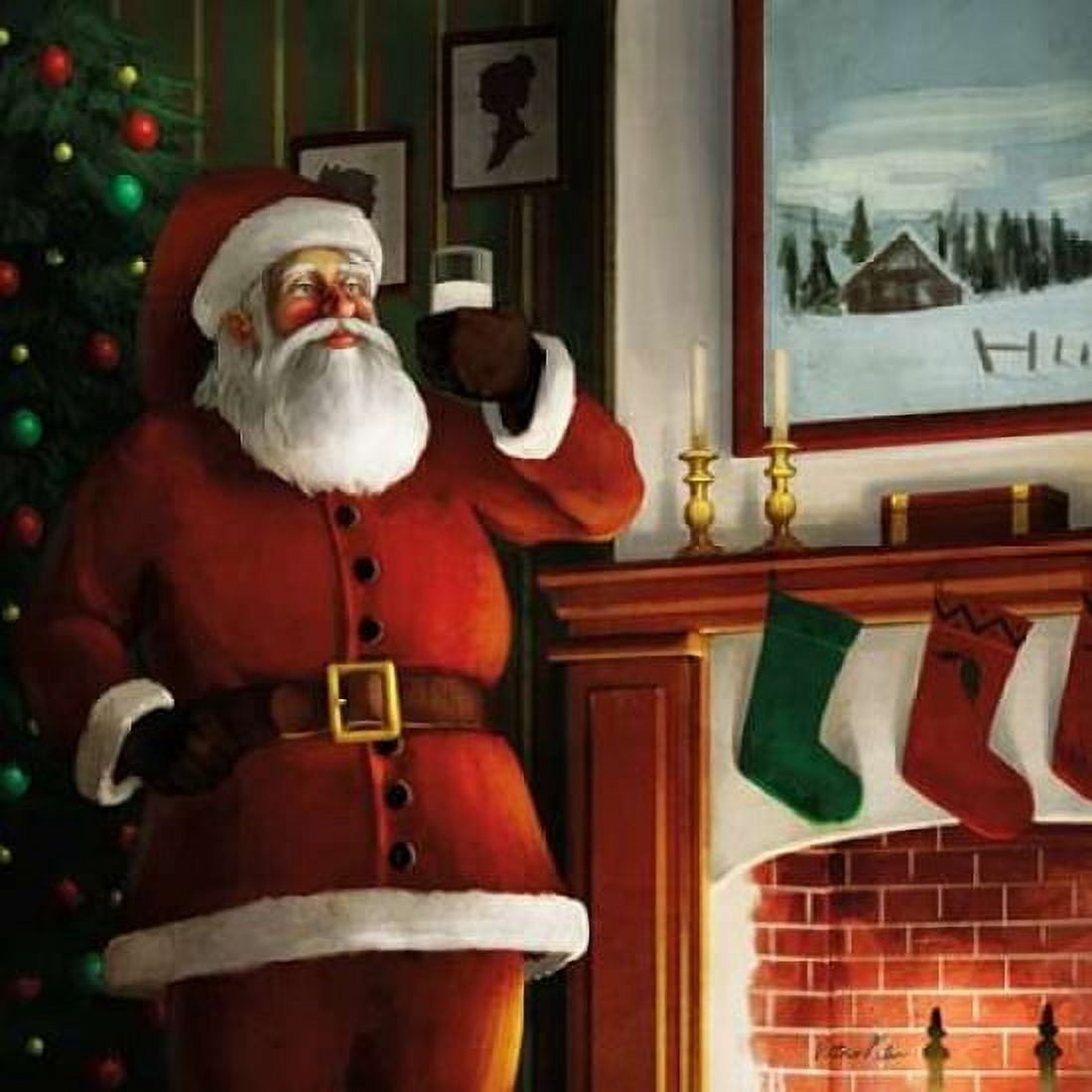 Christmas Eve Santa Canvas Art - Vittorio Milan (24 x 24)