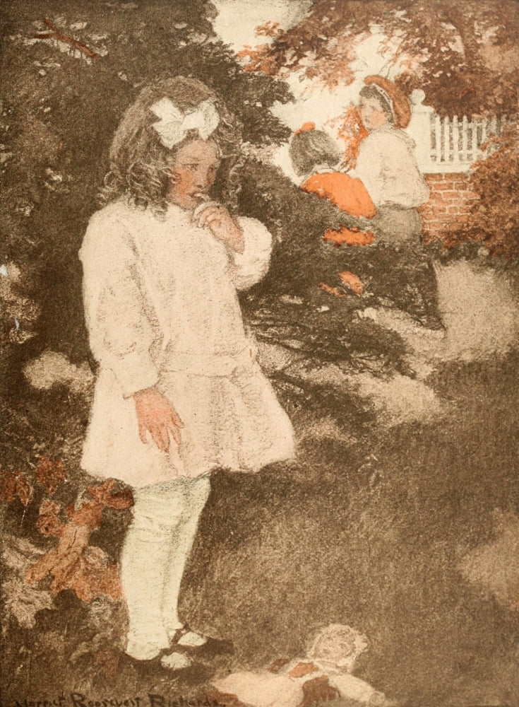 Christmas Every Day 1908 Alone Canvas Art - Harriet Roosevelt Richards (24 x 36)