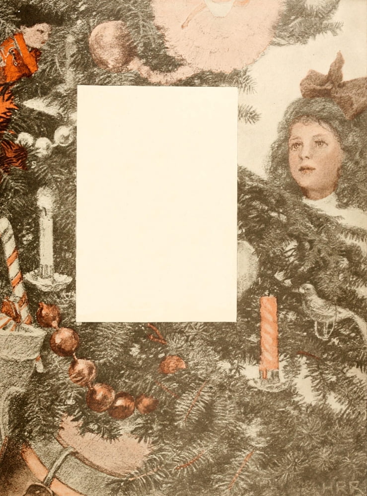 Christmas Every Day 1908 Christmas Frame 2 Canvas Art - Unknown (24 x 36)