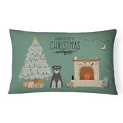 Christmas Everyone Dog Art Canvas Fabric Decorative Pillow