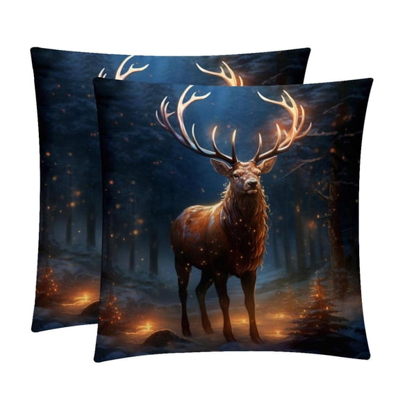 Christmas Exclusive Velvet Throw Pillow Inserts Set of 2 with Unique Patterns - 16x16, 18x18, 20x20 Inches for Pillow Covers and Decorative Pillows for Home