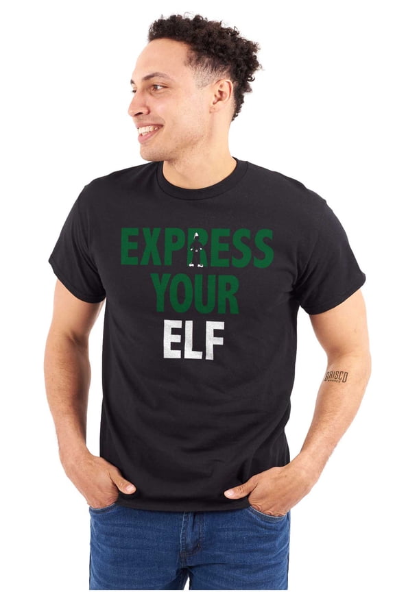 Christmas Express Your Elf Xmas Graphic T Shirt Men or Women Brisco Brands M