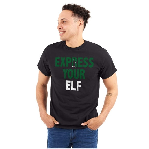 Christmas Express Your Elf Xmas Graphic T Shirt Men or Women Brisco Brands S