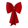 thumbnail image 1 of Christmas Extra-Large Velvet Bow – 3.6ft Oversized Red Holiday Bow for Tree Topper, Front Door, Window, or Staircase Decorations, 1 of 5