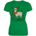 thumbnail image 1 of Christmas Fa La Llama Juniors Soft T Shirt Irish Green 2XL, 1 of 1