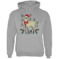 thumbnail image 1 of Christmas Fa La Llama Mens Hoodie Storm Grey X-LG, 1 of 1