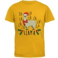 thumbnail image 1 of Christmas Fa La Llama Mens T Shirt Gold 2XL, 1 of 1